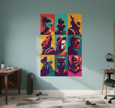 Poster for teenager featuring pop art iconic heroes - TenStickers