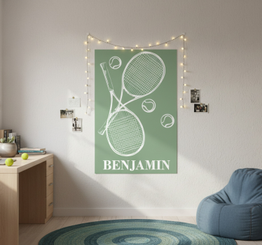 Poster for teenager personalised tennis print - TenStickers