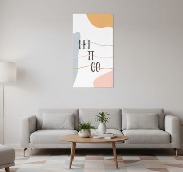 Quote poster in pastel colors let it go design - TenStickers