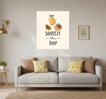 Quote poster with funny lemon and orange quote - TenStickers
