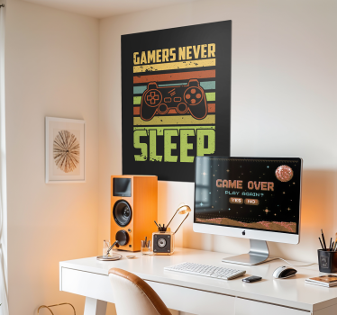 Retro design video game poster wall - TenStickers