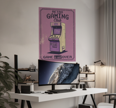 Retro style gaming club teenager's room wall poster - TenStickers