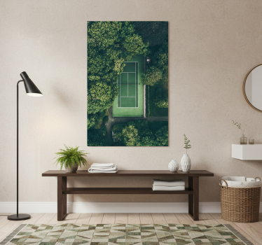 Sports poster green tennis court - TenStickers