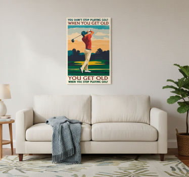 Sports poster playing golf - TenStickers