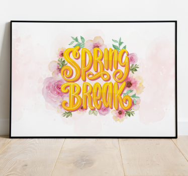 Spring break flower poster - TenStickers