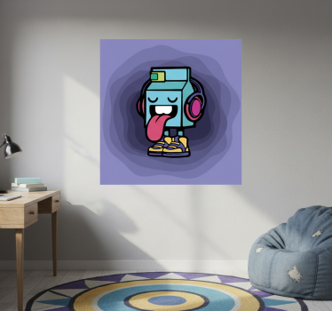 Teenager poster of milky character graffiti cartoon - TenStickers