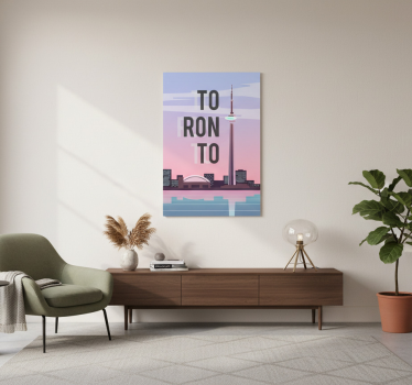 Toronto illustration city poster - TenStickers