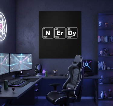 Video game poster of chemical element symbols - TenStickers