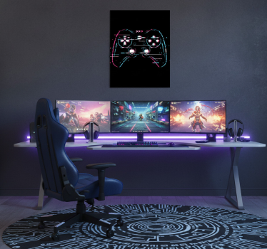 Video game poster with broken controller graphic - TenStickers