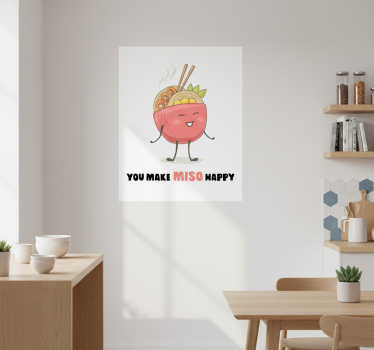 You make me happy kitchen poster - TenStickers