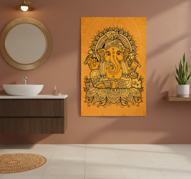 Zen poster mandala featuring ganesha centered - TenStickers