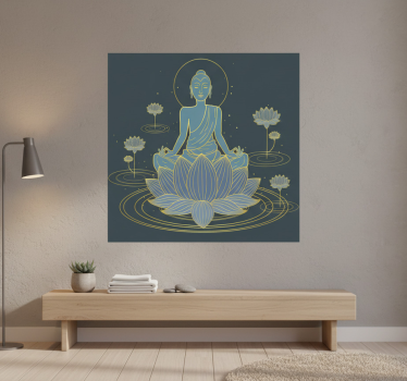 Zen poster of meditative buddha art - TenStickers