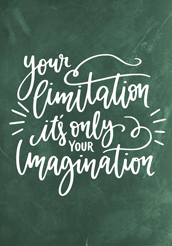 imagination quote phrase poster - TenStickers