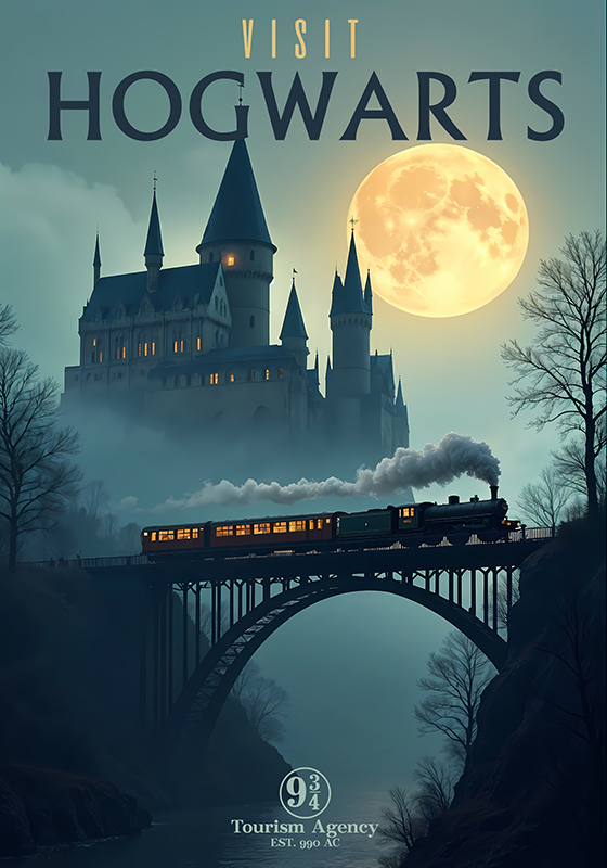 Visit Hogwarts poster for teenager - TenStickers