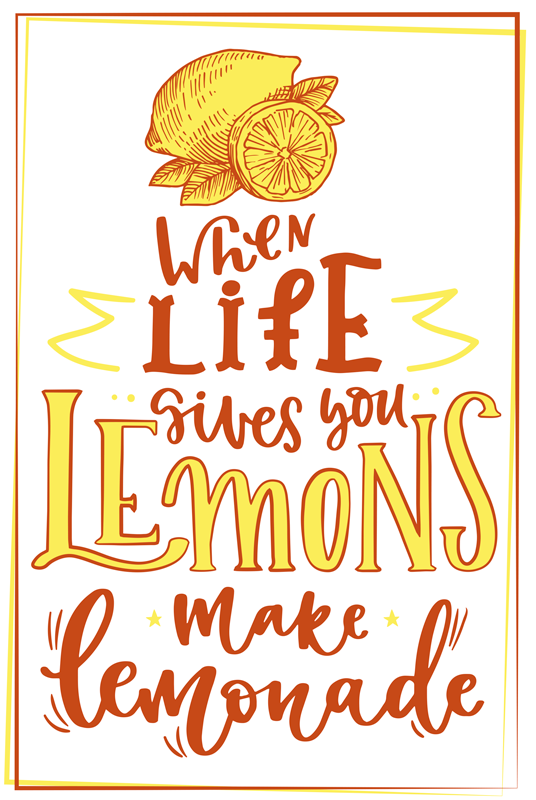 Kitchen poster life is sweet with a twist of lemon - TenStickers