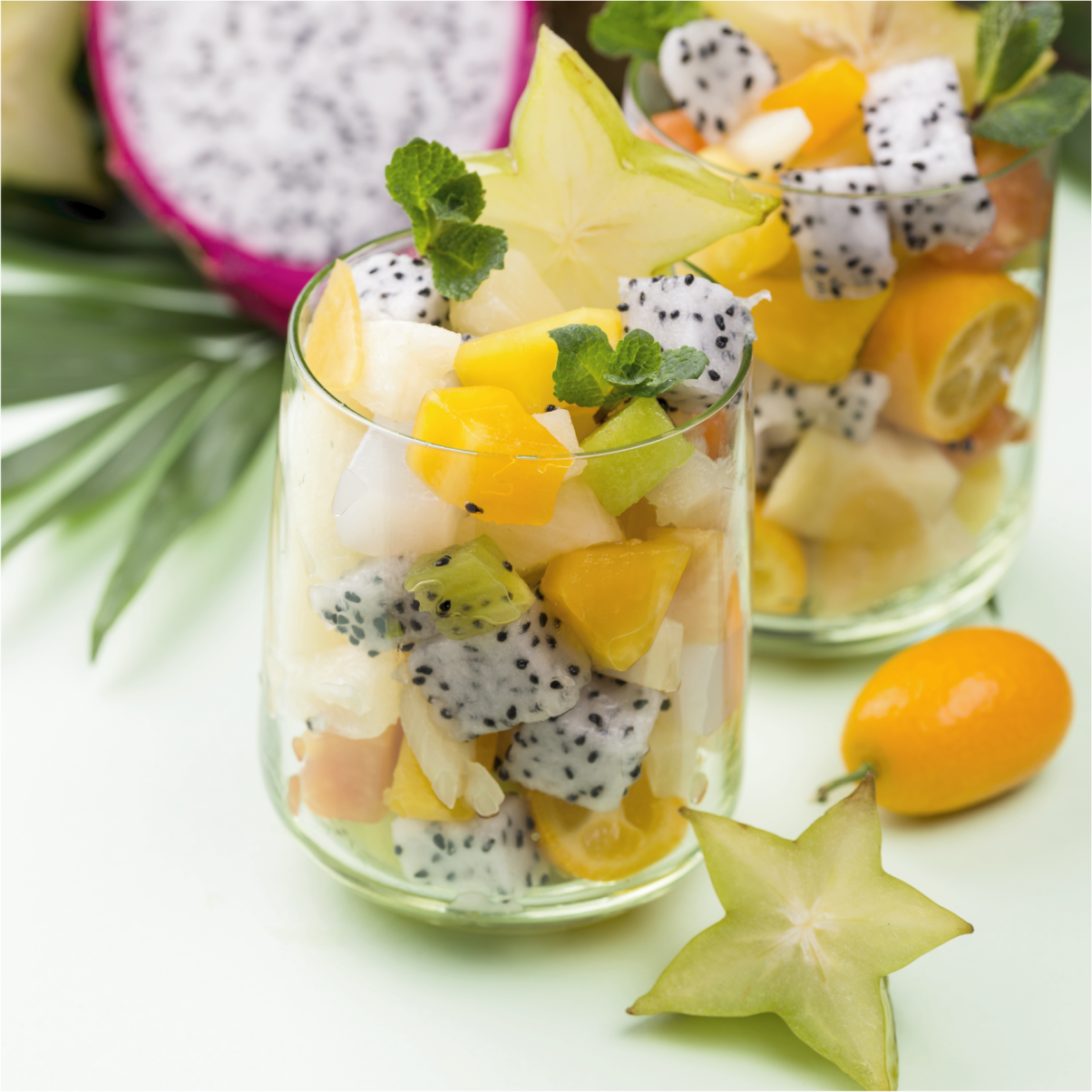 Mango and green glasses kitchen poster - TenStickers