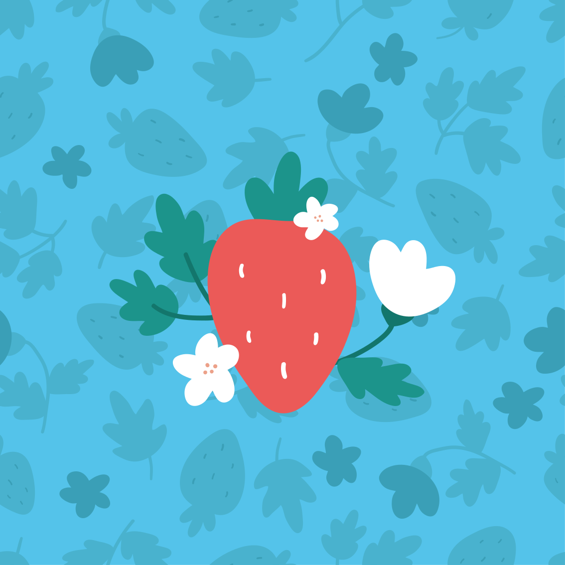 Kitchen poster with colorful fruits and flower pattern - TenStickers
