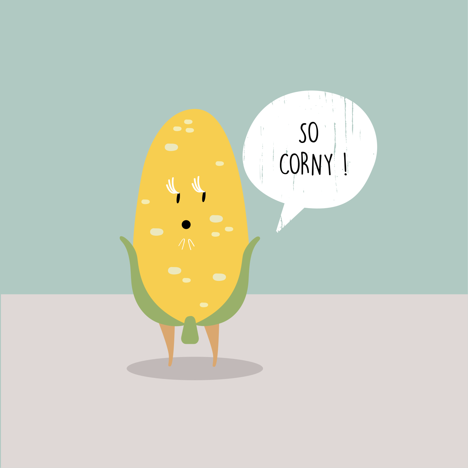 Kitchen poster funny pun so corny - TenStickers