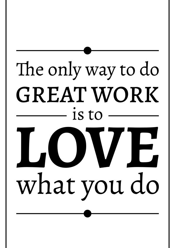 Office poster do what you love - TenStickers