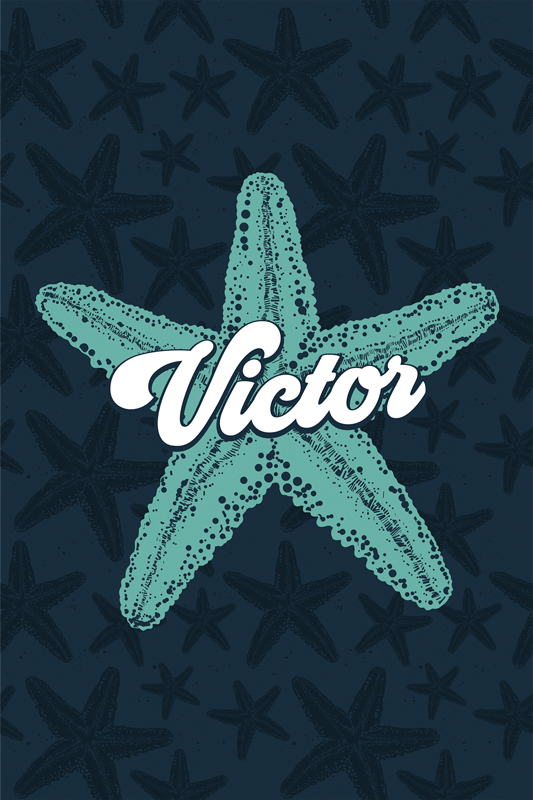 Poster for teenager personalized starfish print - TenStickers