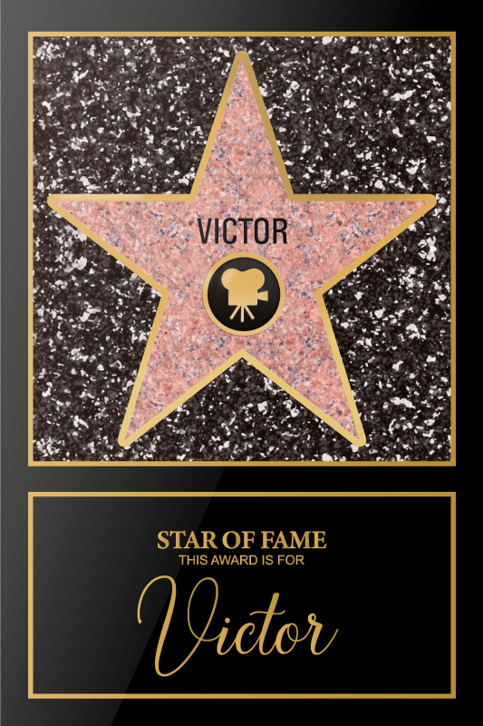 Living room poster custom star of fame - TenStickers