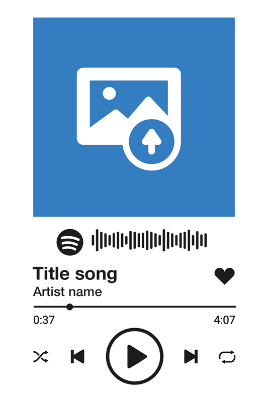 Living room poster spotify canvas white background - TenStickers