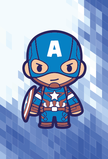 Nursery poster blue superhero - TenStickers