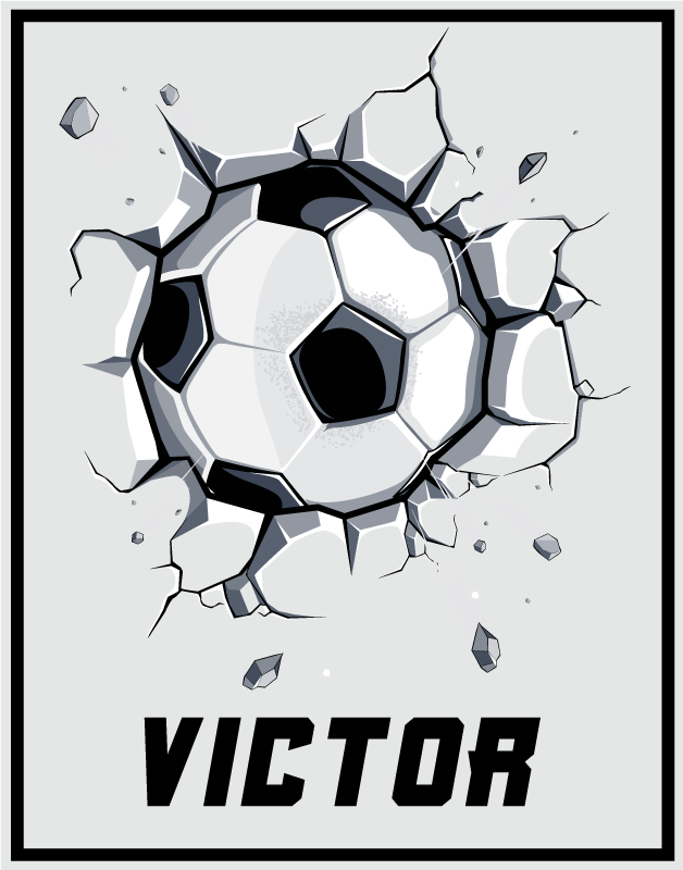 Nursery poster with breaking ball design - TenStickers