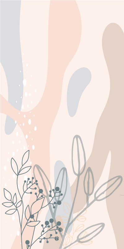 Elegant floral silhouette flowers poster - TenStickers
