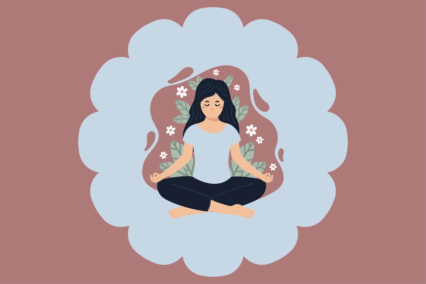 Sports poster yoga practice illustration - TenStickers