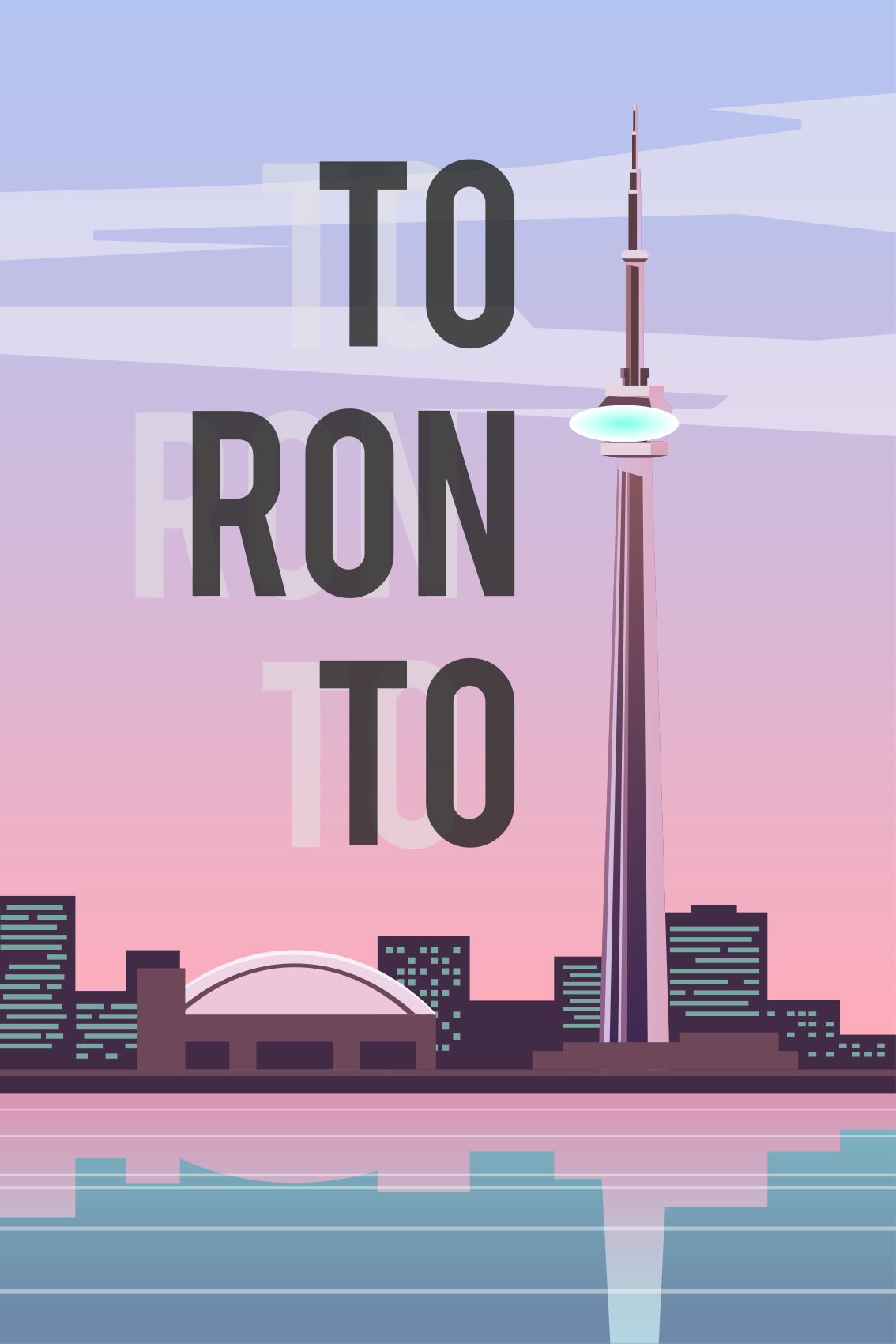 City poster toronto illustration - TenStickers