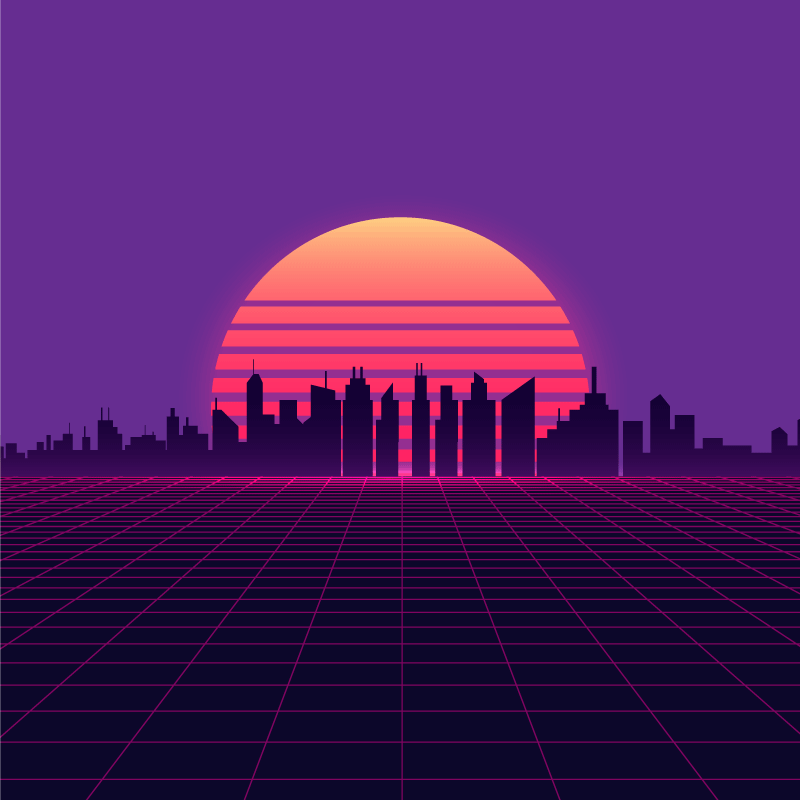 City poster of advanced urban landscape - TenStickers