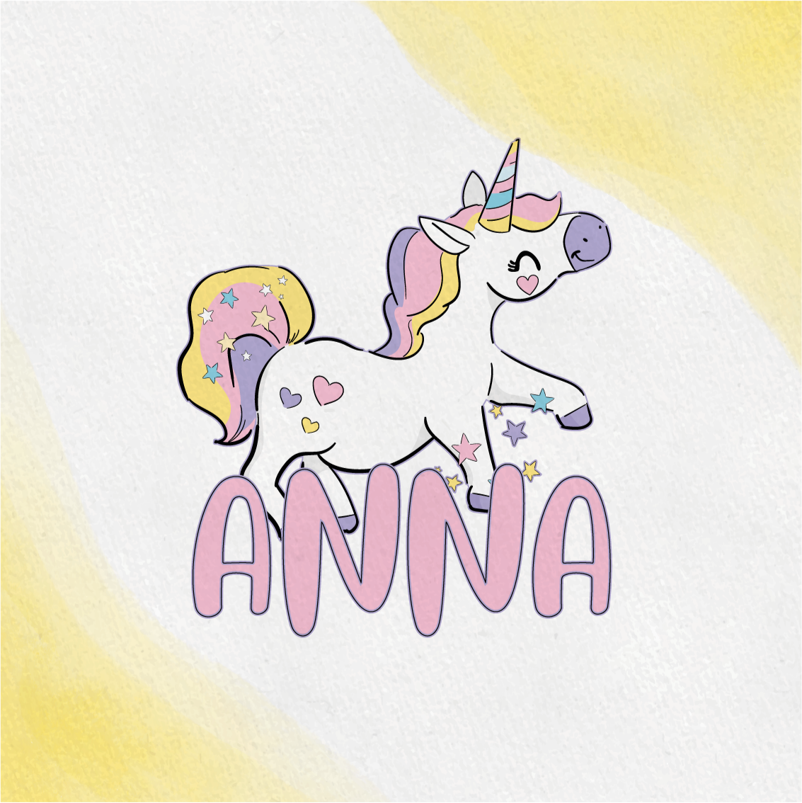 Customisable poster happy unicorn design - TenStickers
