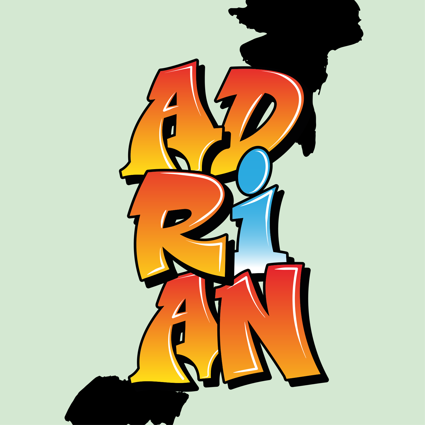 Customisable poster colorful name artwork - TenStickers