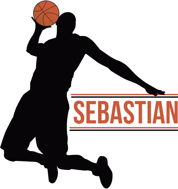 Basketball poster of player with name - TenStickers
