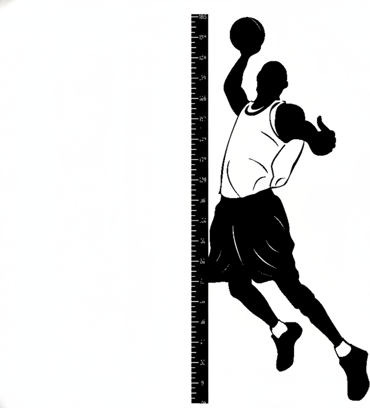 Basketball poster growth chart decal - TenStickers