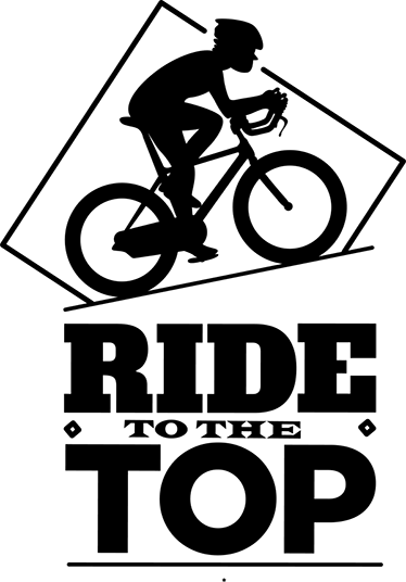 Cycling poster ride to the top vinyls - TenStickers