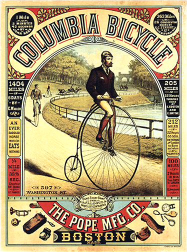 Cycling poster vintage bicycle advertising vinyl poster - TenStickers