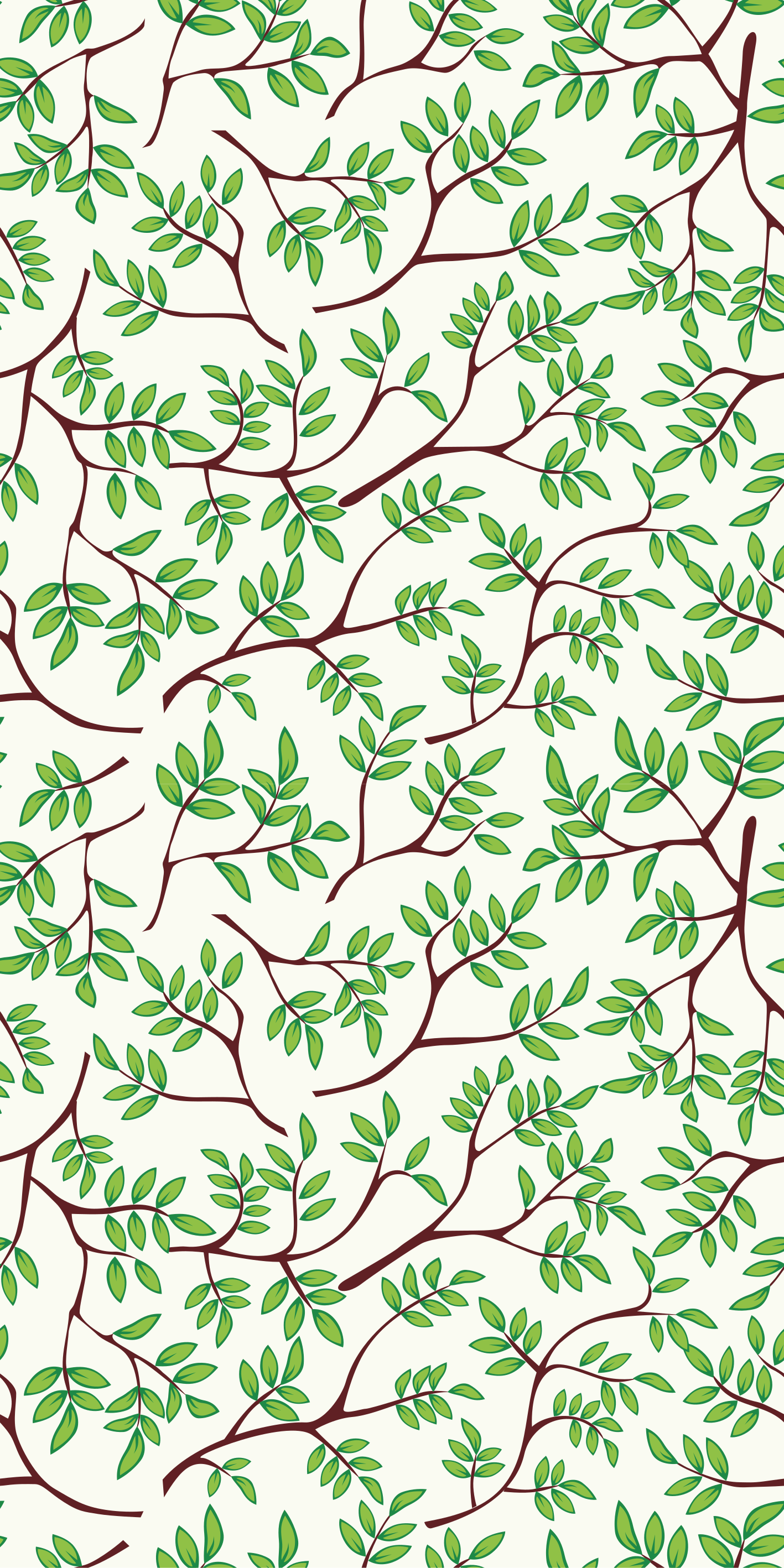 Plant poster with thin branches pattern - TenStickers