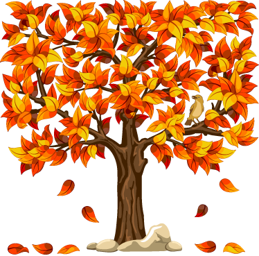 Tree poster autumn foliage decor vinyl - TenStickers