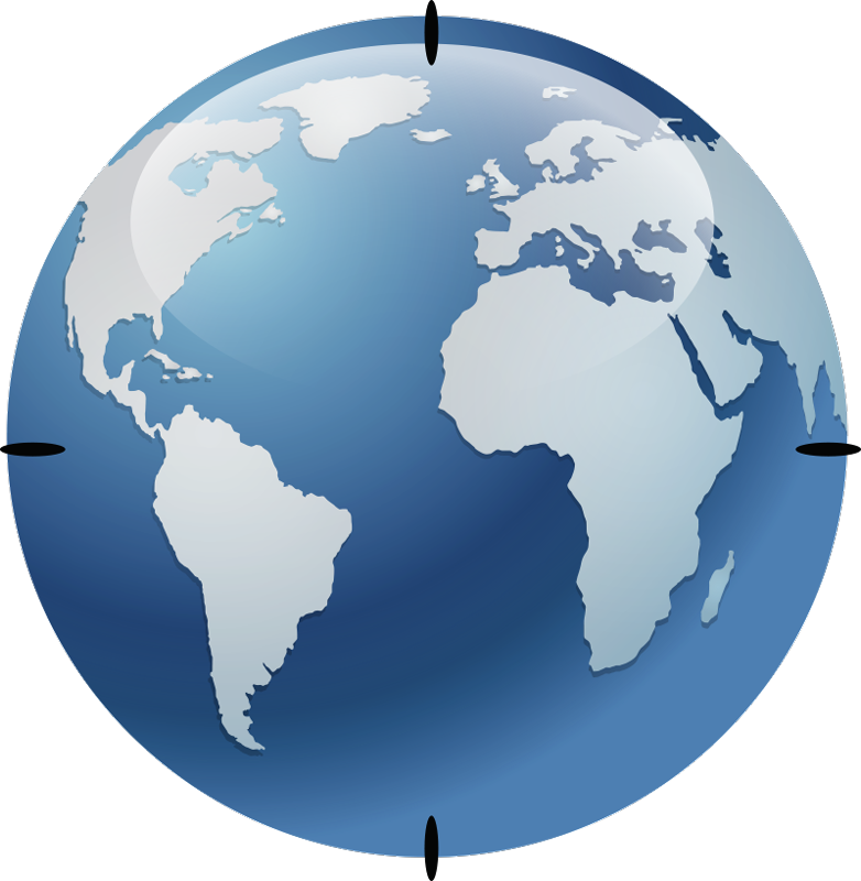Map poster with clock world map water effect - TenStickers