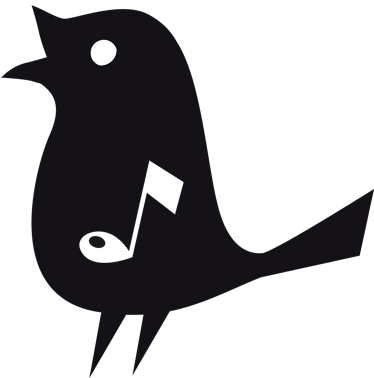 Music poster singing bird decal - TenStickers