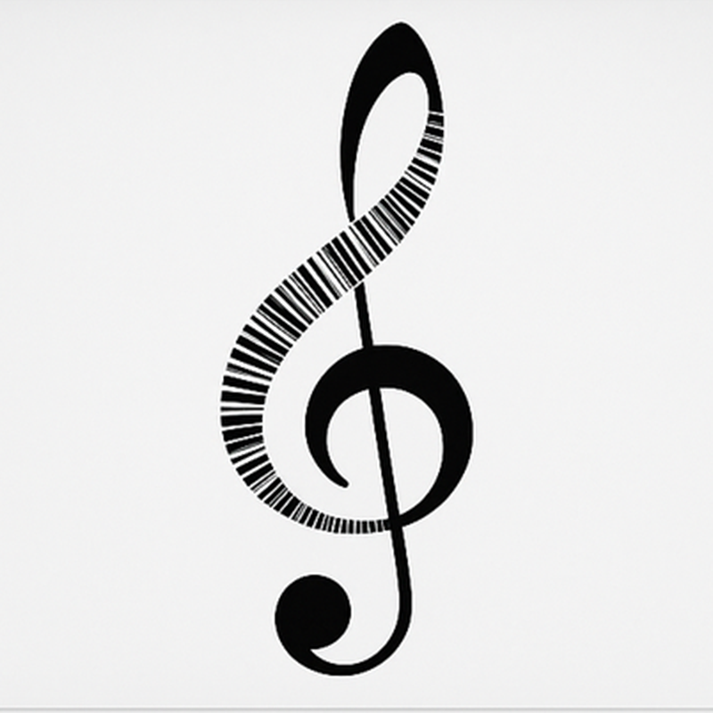 Music poster with musical note design - TenStickers