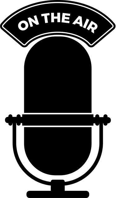 Vintage poster on the air radio vinyl decor - TenStickers