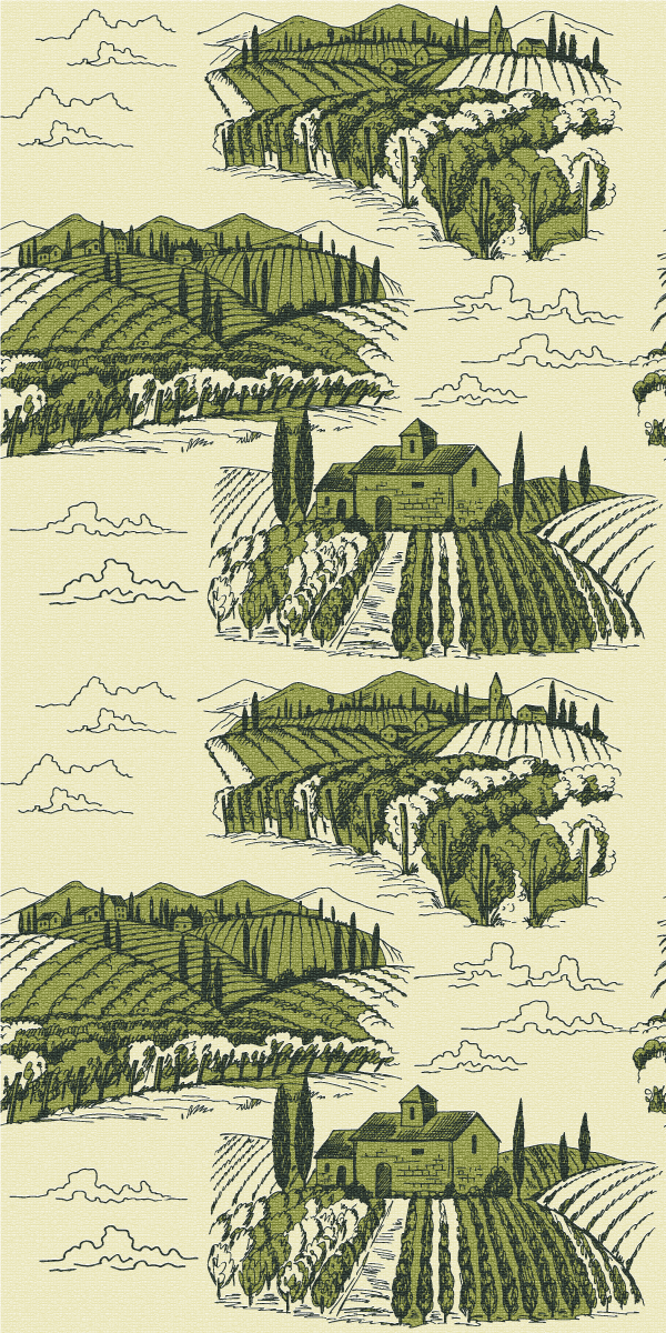 Vintage poster of a countryside landscape - TenStickers