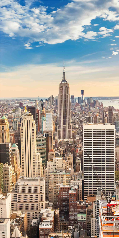 Landscape poster new york skyscraper vinyl door - TenStickers