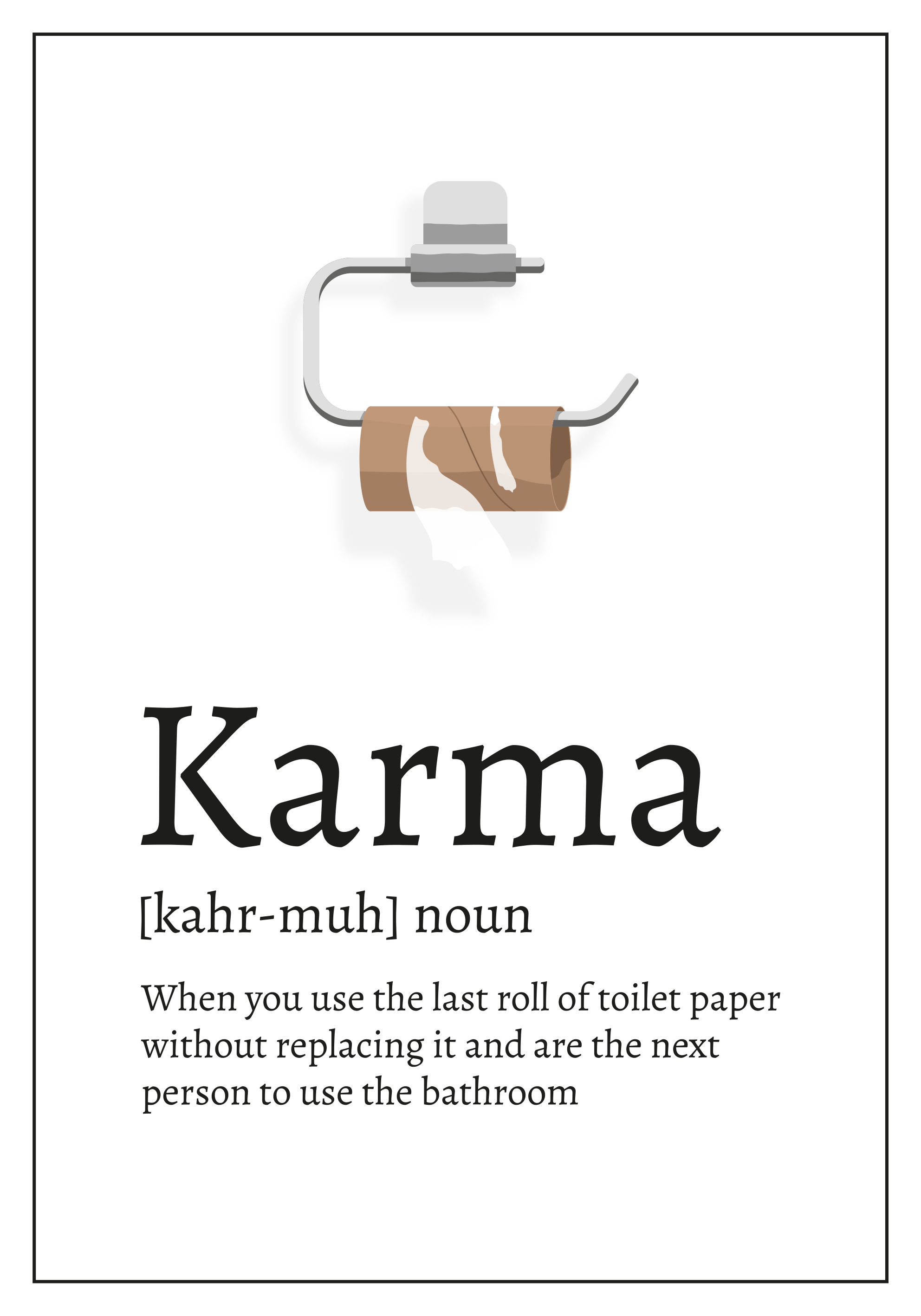 Karma definition quote poster - TenStickers