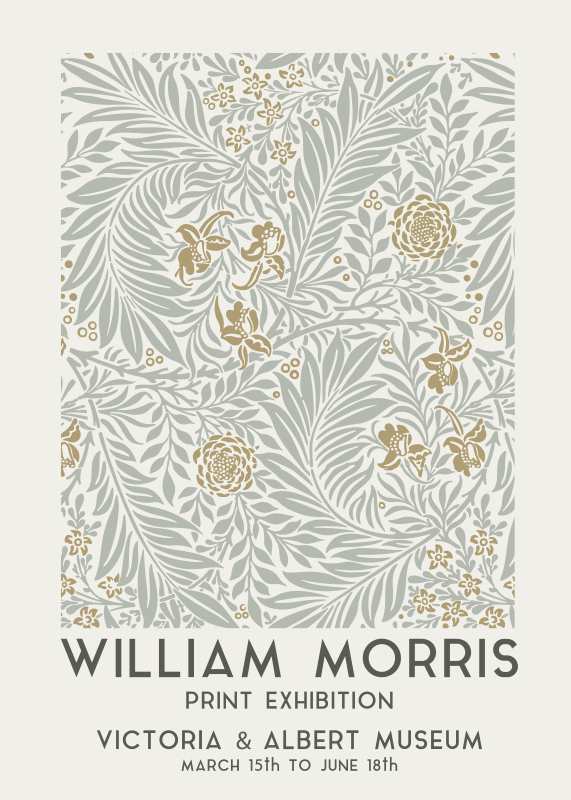 Flower poster with vintage flowers - TenStickers