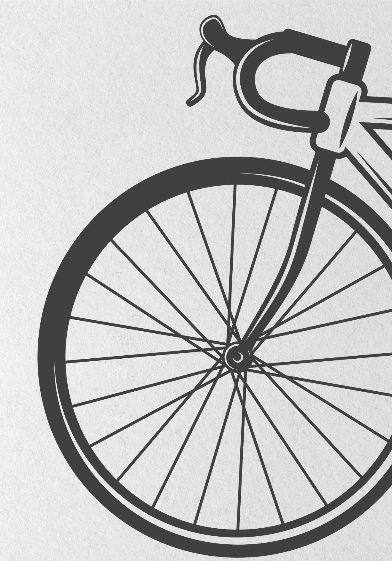 Cycling poster minimalist bicycle art - TenStickers