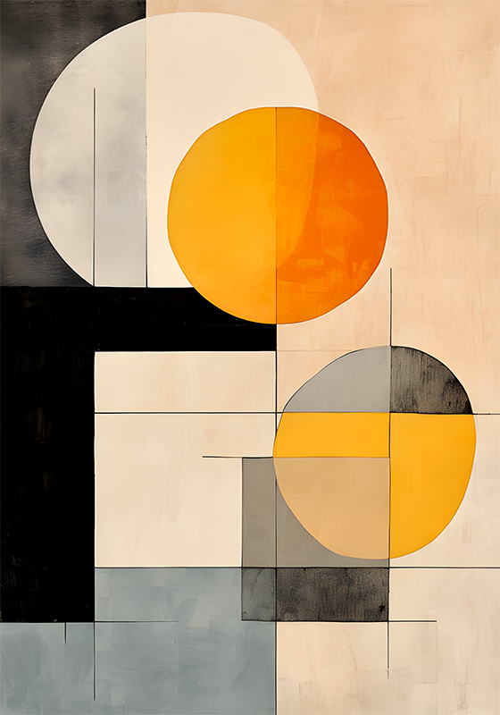 Art poster of geometric shapes - TenStickers